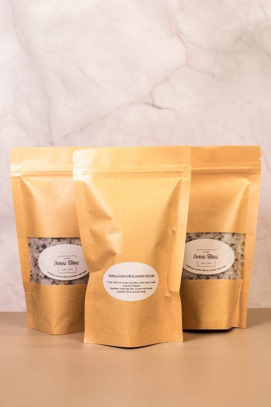 Bath Salts:  Bag- Soothing Coconut Milk & Lavender Bath Salts