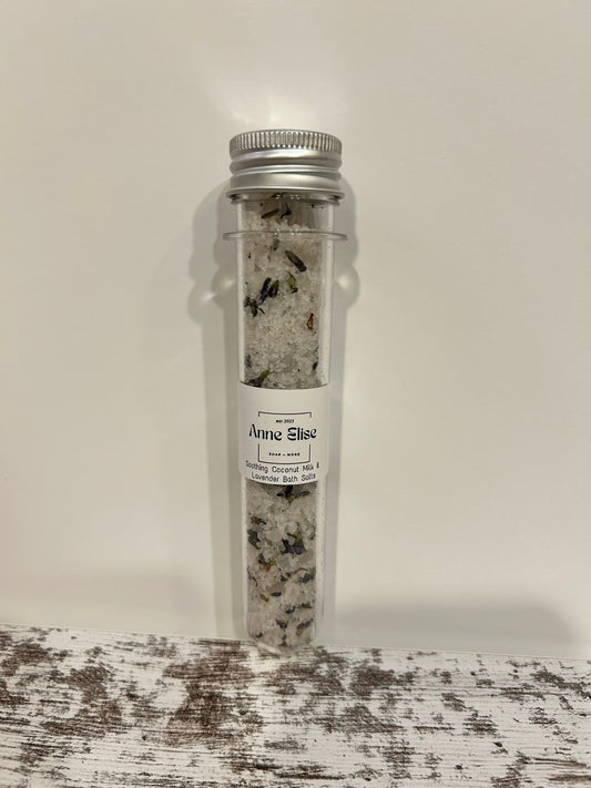 Bath Salts:  single use tube -Soothing Coconut Milk & Lavender Bath Salts